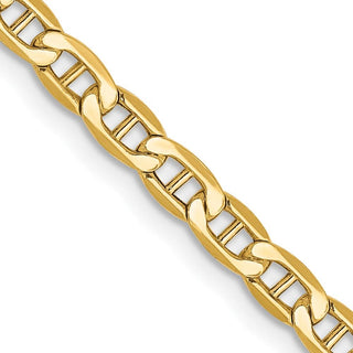 20" 10k Yellow Gold 3.2mm Hollow Anchor Chain