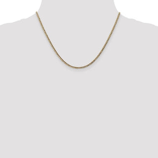 18" 10k Yellow Gold 2.5mm Hollow Curb Link Chain