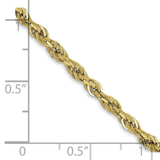 16" 10k Yellow Gold 2.8mm Hollow Rope Chain