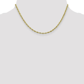 16" 10k Yellow Gold 2.8mm Hollow Rope Chain