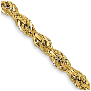 16" 10k Yellow Gold 2.8mm Hollow Rope Chain