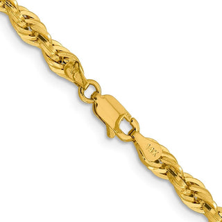 24" 10k Yellow Gold 4.25mm Hollow Rope Chain