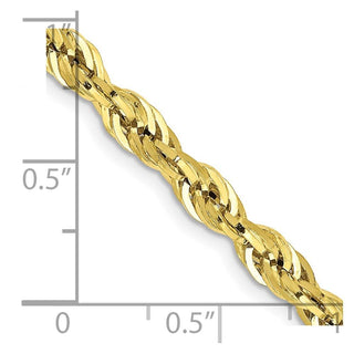 24" 10k Yellow Gold 4.25mm Hollow Rope Chain