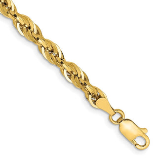 8" 10k Yellow Gold 4.25mm Hollow Rope Chain