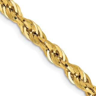 24" 10k Yellow Gold 4.25mm Hollow Rope Chain