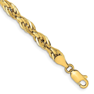 8" 10k Yellow Gold 4.75mm Hollow Rope Chain