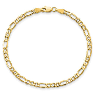 7" 10k Yellow Gold 3.5mm Hollow Figaro Chain
