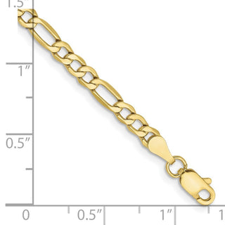 7" 10k Yellow Gold 3.5mm Hollow Figaro Chain