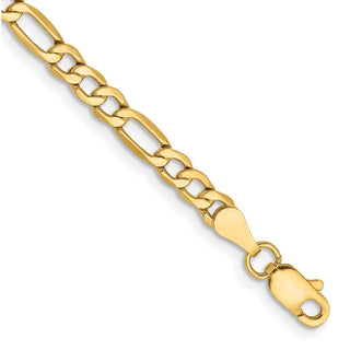 9" 10k Yellow Gold 3.5mm Hollow Figaro Chain