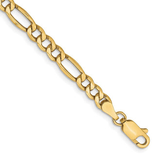 9" 10k Yellow Gold 4.2mm Hollow Figaro Chain