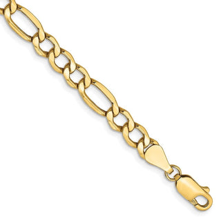 9" 10k Yellow Gold 5.35mm Hollow Figaro Chain