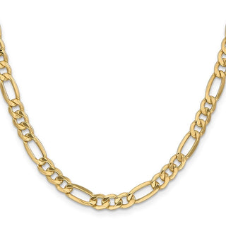 24" 10k Yellow Gold 6.25mm Hollow Figaro Chain