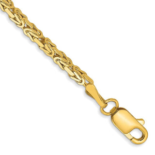 7" 10k Yellow Gold 2mm Byzantine Chain