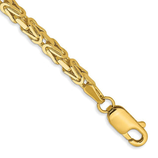 7" 10k Yellow Gold 2.5mm Byzantine Chain