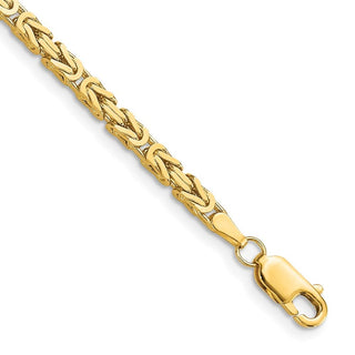 8" 10k Yellow Gold 2.5mm Byzantine Chain