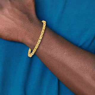 7" 10k Yellow Gold 3.25mm Byzantine Chain