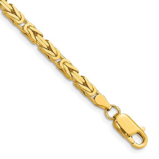 8" 10k Yellow Gold 3.25mm Byzantine Chain