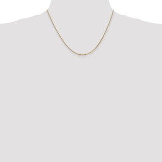 18" 10k Yellow Gold 1.3mm Box Chain
