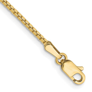 9" 10k Yellow Gold 1.3mm Box Chain