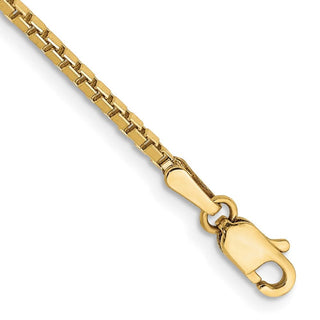 9" 10k Yellow Gold 1.5mm Box Chain