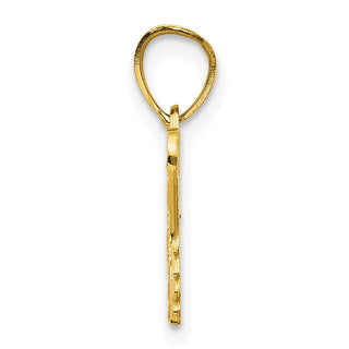 10k Yellow Gold Diamond-Cut Butterfly Pendant