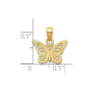 10k Yellow Gold Butterfly Pendant 10C1004