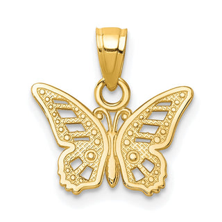 10k Yellow Gold Butterfly Pendant 10C1004