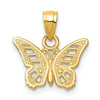 10k Yellow Gold Butterfly Pendant 10C1004