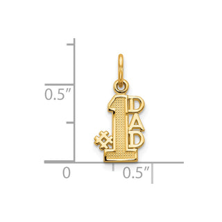 10k Yellow Gold #1 Dad Charm 10C103