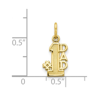 10k Yellow Gold #1 Dad Charm 10C103