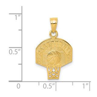 10k Yellow Gold Basketball Pendant 10C1031