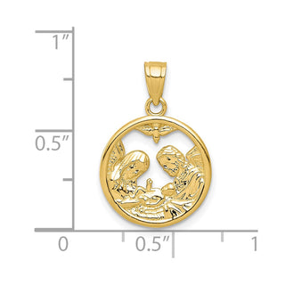 10k Yellow Gold Nativity Pendant