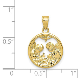 10k Yellow Gold Nativity Pendant