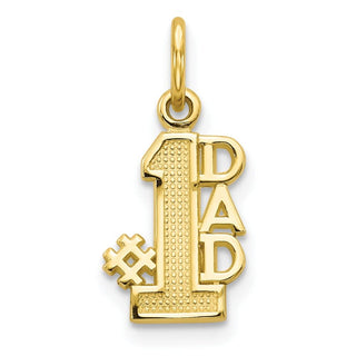 10k Yellow Gold #1 Dad Charm 10C103