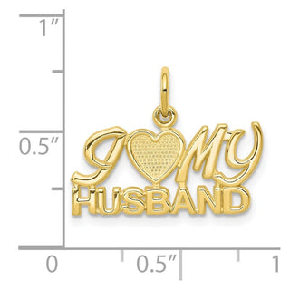 10k Yellow Gold I Love My Husband Charm