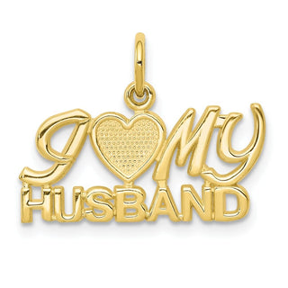 10k Yellow Gold I Love My Husband Charm
