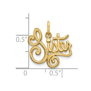 10k Yellow Gold Sister Charm