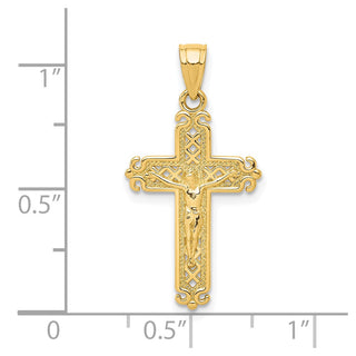 10k Yellow Gold Crucifix Pendant 10C1070