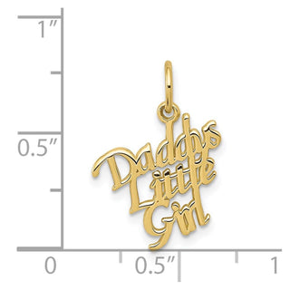 10k Yellow Gold Daddys Little Girl Charm