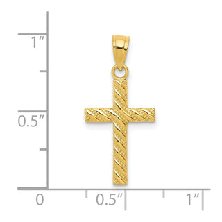 10k Yellow Gold Cross Pendant 10C1095