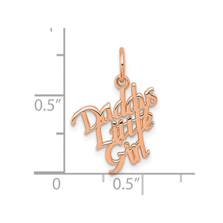 10k Rose Gold DADDYS LITTLE GIRL Charm