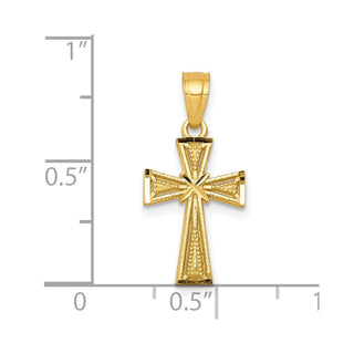 10k Yellow Gold Cross Pendant 10C1113