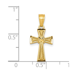 10k Yellow Gold Cross Pendant 10C1113