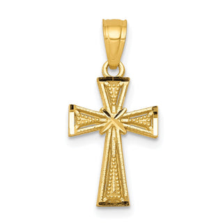 10k Yellow Gold Cross Pendant 10C1113