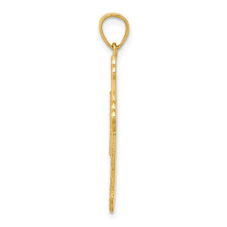 10k Yellow Gold Budded Cross Pendant 10C1131