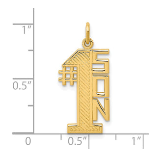 10k Yellow Gold Lined Design #1 Son Charm