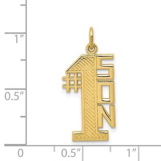 10k Yellow Gold Lined Design #1 Son Charm