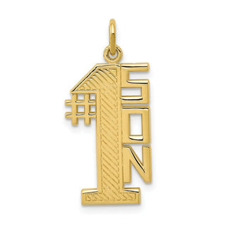 10k Yellow Gold Lined Design #1 Son Charm