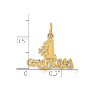 10k Yellow Gold #1 Grandma Charm