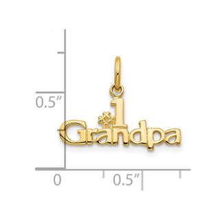 10k Yellow Gold #1 Grandpa Charm